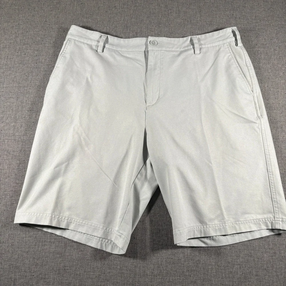 Adidas Climalite Golf Shorts Mens 36 Grey Flat Front Performance Athletic